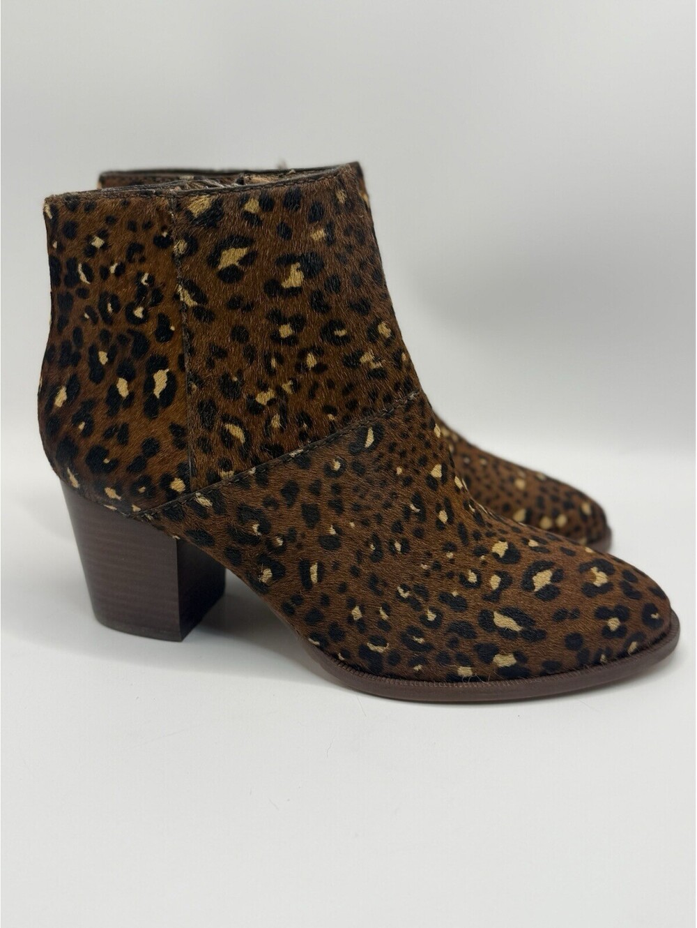 MADEWELL Rosie Ankle Boot in Painted Leopard Calf Hair Shoes Sz 6 NWOB